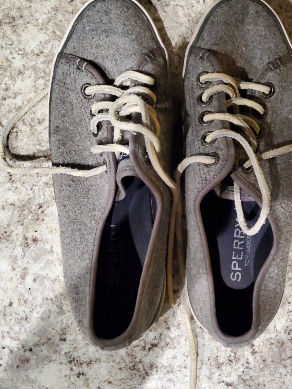 Sperry Gray Wool Sneakers size 6.5